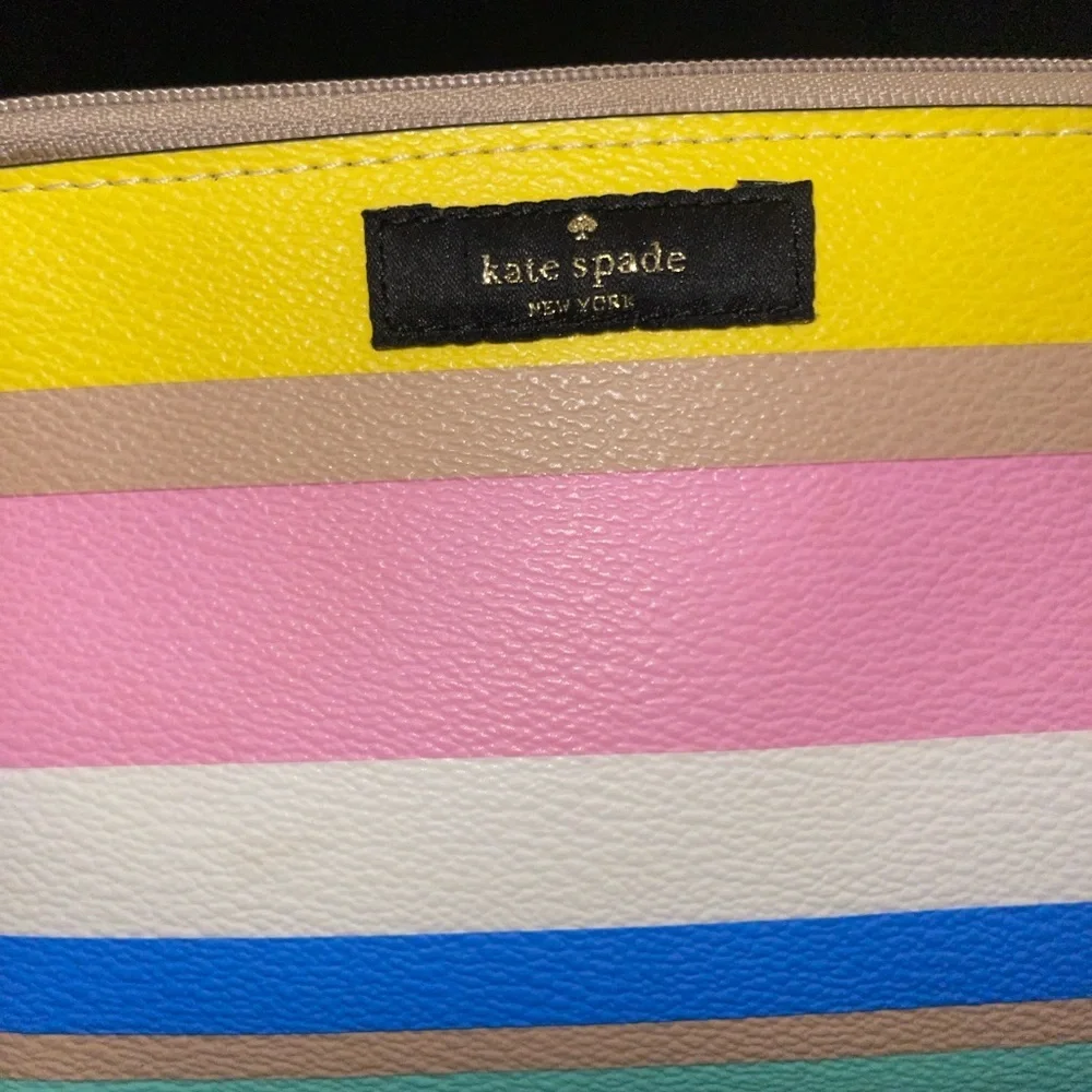 Kate Spade Colorful Striped Cosmetic Bag